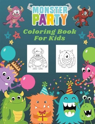 Monster Party Coloring Book For Kids 1