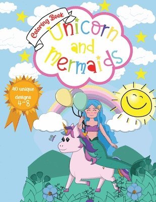 bokomslag Unicorn and Mermaids Coloring Book