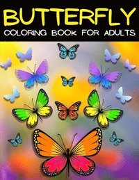 bokomslag Butterfly Coloring Book For Adults Relaxation And Stress Relief
