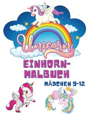 bokomslag Einhorn-Malbuch Mdchen 9-12