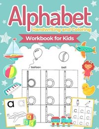 bokomslag Alphabet Handwriting and Coloring Workbook For Kids