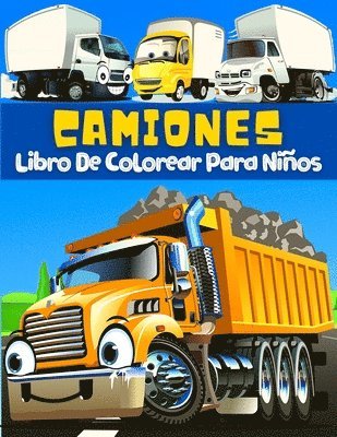 bokomslag Libro De Colorear Camiones Para Niños