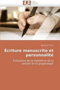 bokomslag  criture Manuscrite Et Personnalit 