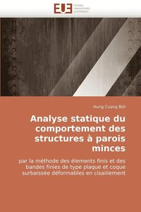 bokomslag Analyse Statique Du Comportement Des Structures a Parois Minces