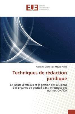 bokomslag Techniques de Rédaction Juridique