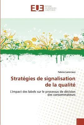 bokomslag Stratégies de signalisation de la qualité