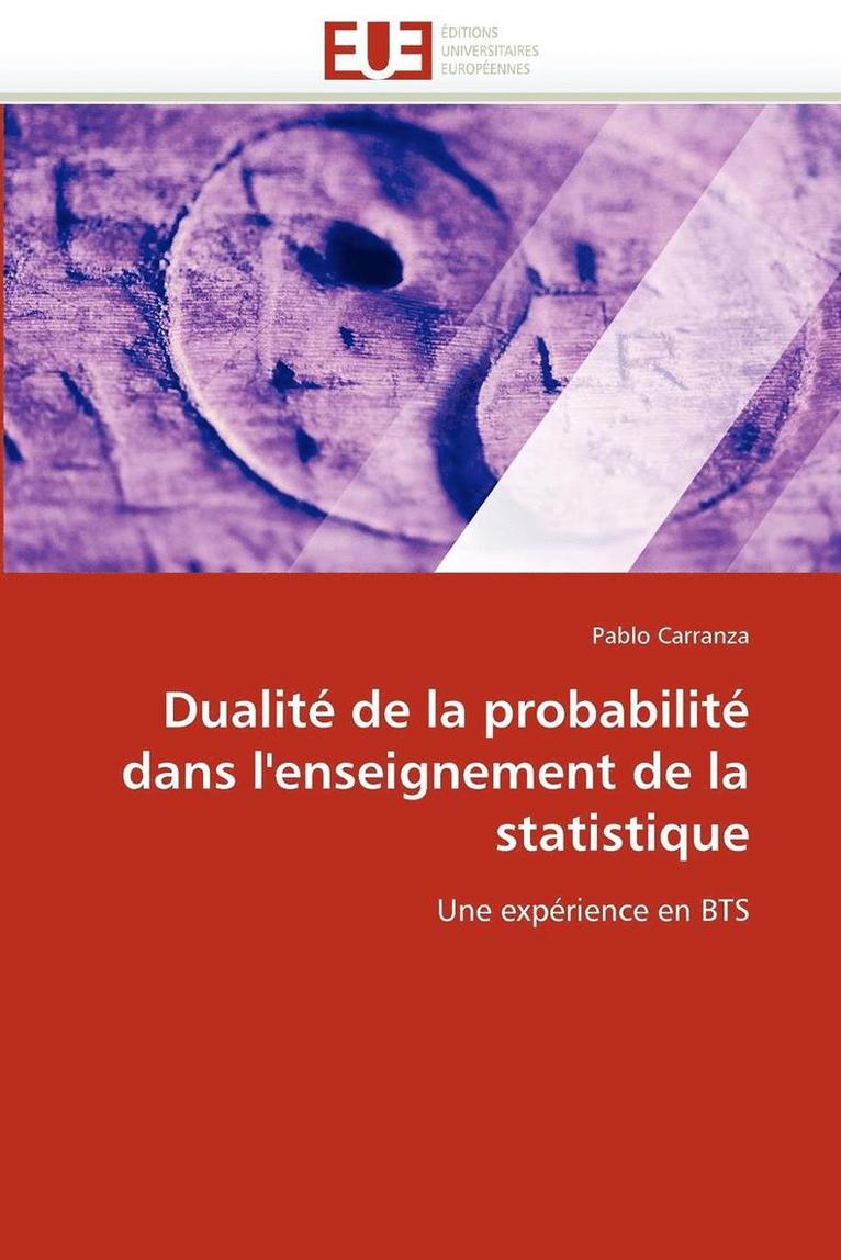 Dualit  de la Probabilit  Dans l''enseignement de la Statistique 1