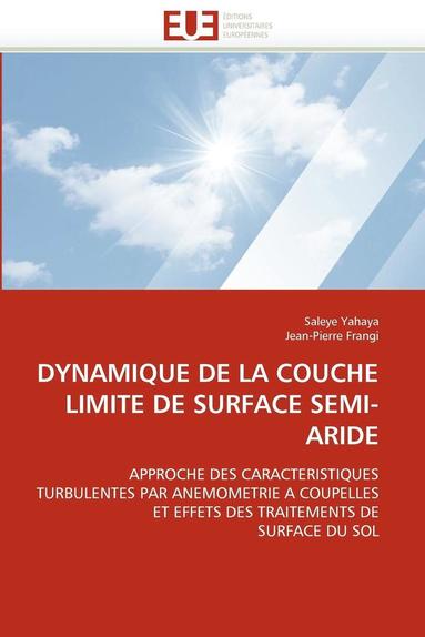 bokomslag Dynamique de la Couche Limite de Surface Semi-Aride