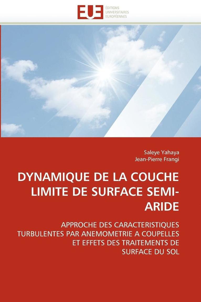 Collectif, TBD - Dynamique de la couche limite de surface semi-aride, Häftad