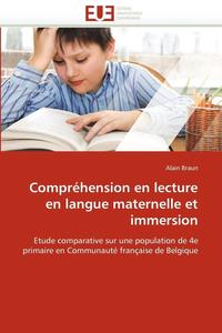 bokomslag Compr hension En Lecture En Langue Maternelle Et Immersion