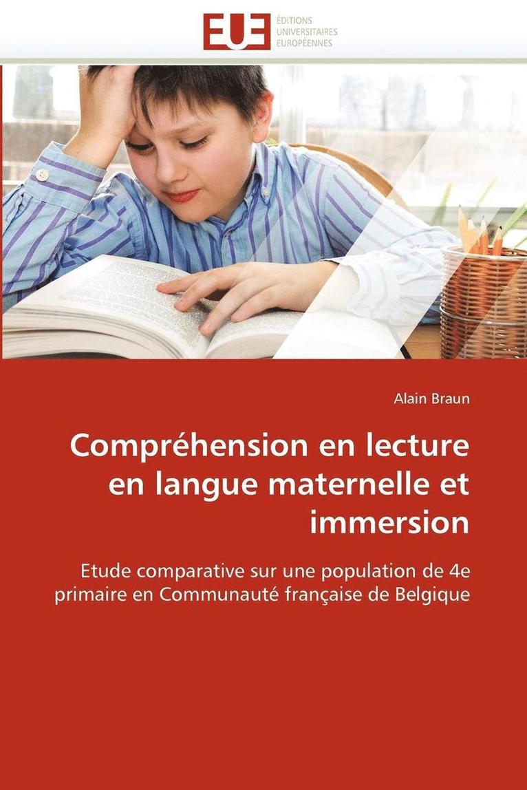 Compr hension En Lecture En Langue Maternelle Et Immersion 1