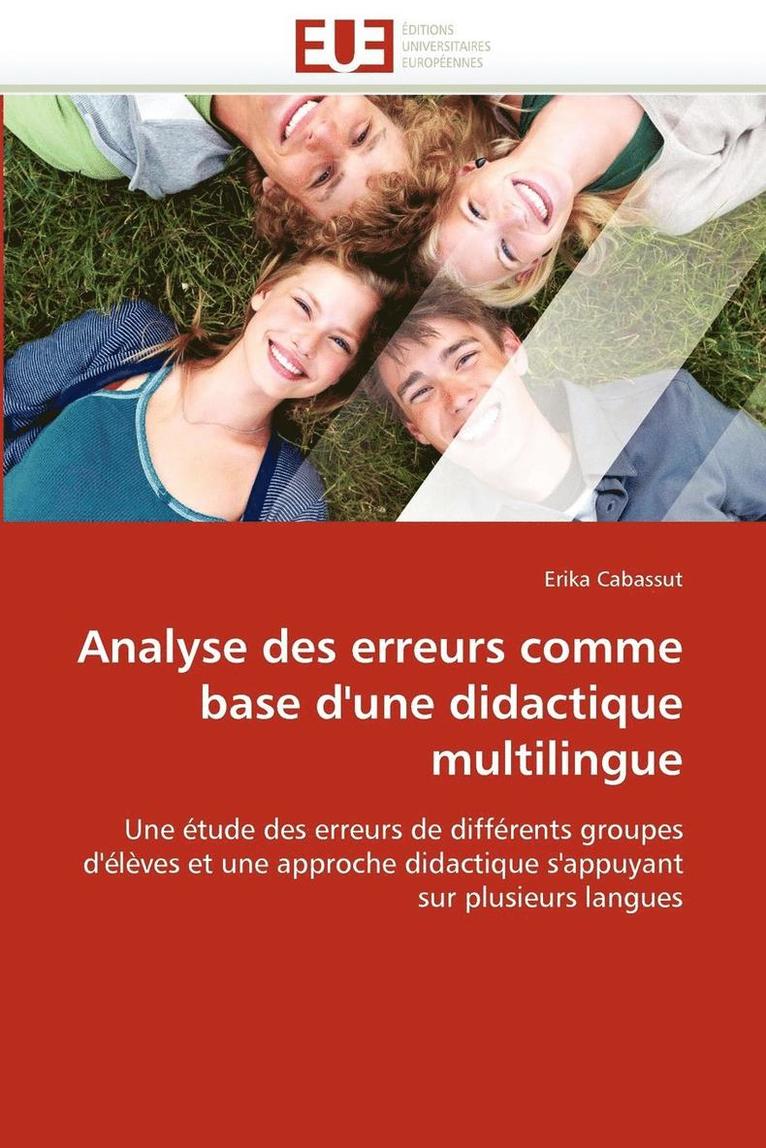 Cabassut-E, CABASSUT-E, Erika Cabassut - Analyse Des Erreurs Comme Base d''une Didactique Multilingue, Häftad