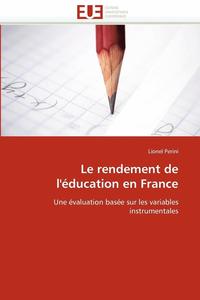 bokomslag rendement de l'éducation en france