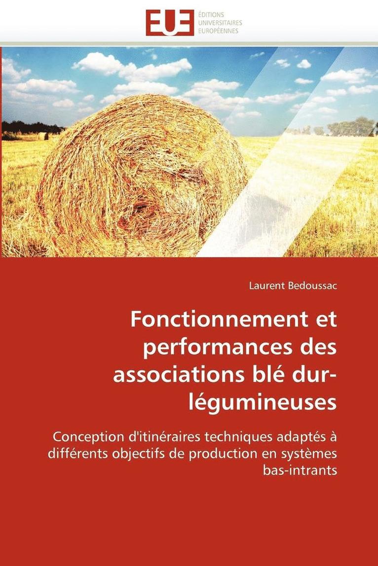 Fonctionnement Et Performances Des Associations Bl  Dur-L gumineuses 1