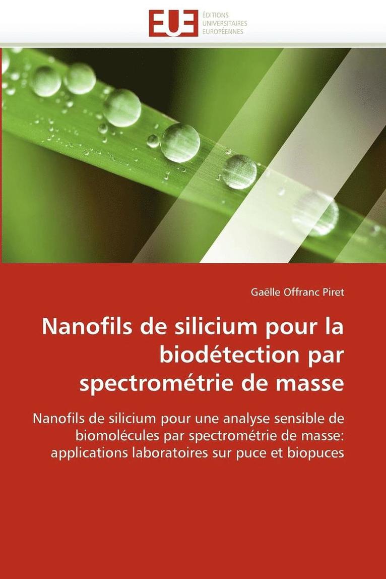 Nanofils de Silicium Pour La Biod tection Par Spectrom trie de Masse 1