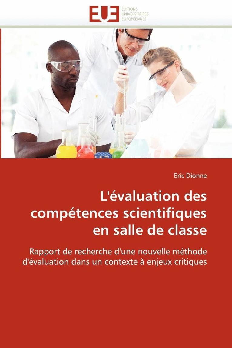 L'' valuation Des Comp tences Scientifiques En Salle de Classe 1