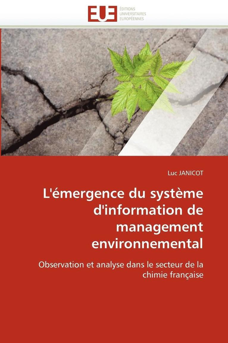L'' mergence Du Syst me d''information de Management Environnemental 1