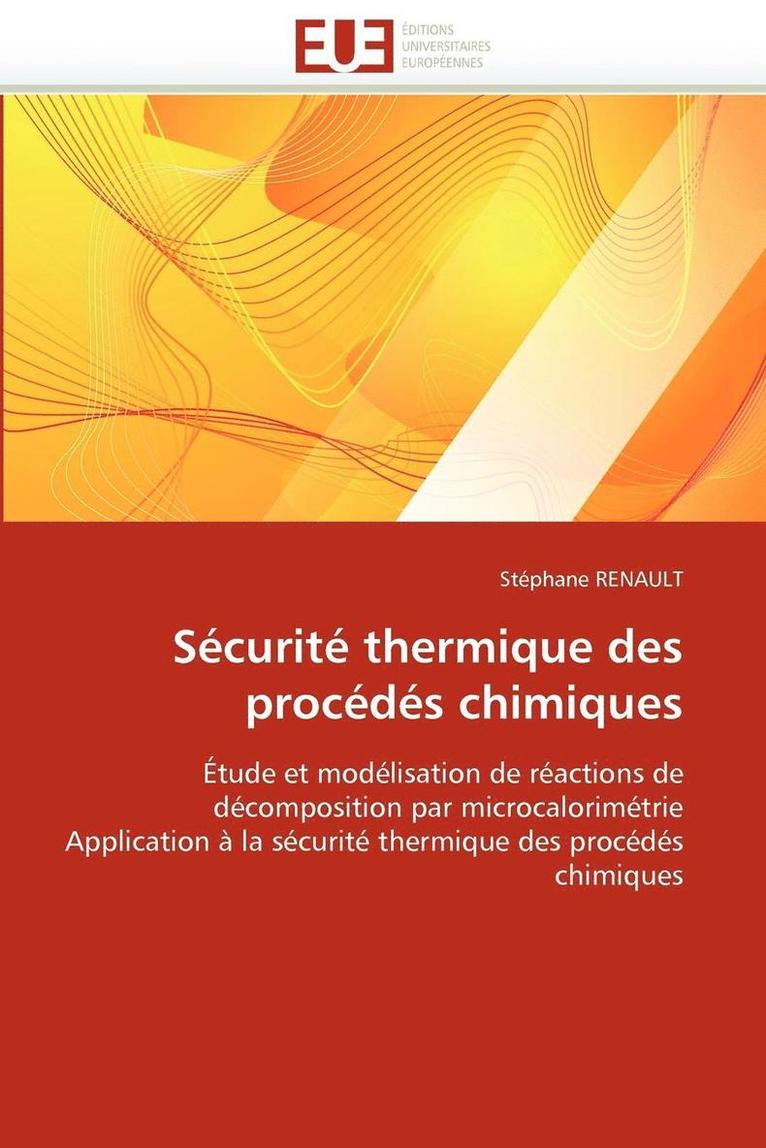 S curit  Thermique Des Proc d s Chimiques 1