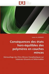 bokomslag Consequences Des Etats Hors-Equilibles Des Polymeres En Couches Minces