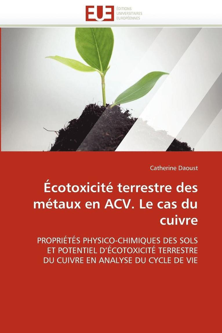  cotoxicit  Terrestre Des M taux En Acv. Le Cas Du Cuivre 1