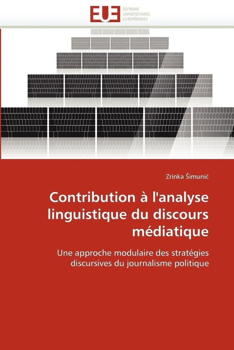 Imuni -Z, TBD, Zrinka ¿Imuni¿ - Contribution à l''analyse linguistique du discours médiatique, Häftad