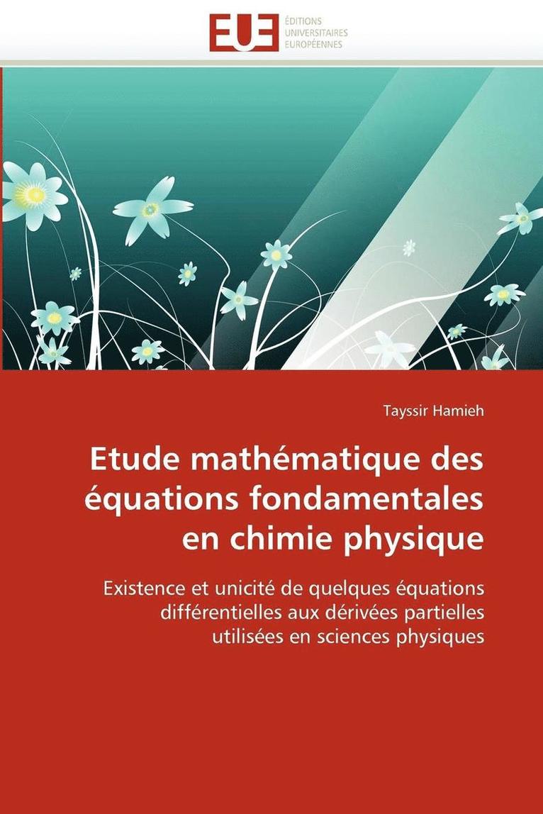 Etude Math matique Des  quations Fondamentales En Chimie Physique 1