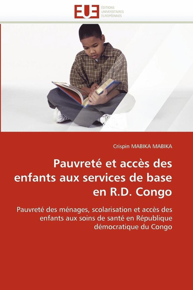 Pauvret  Et Acc s Des Enfants Aux Services de Base En R.D. Congo 1