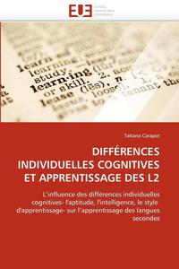 bokomslag Diff rences Individuelles Cognitives Et Apprentissage Des L2