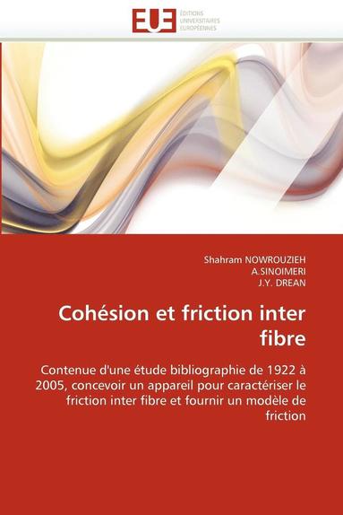 bokomslag Cohésion et friction inter fibre