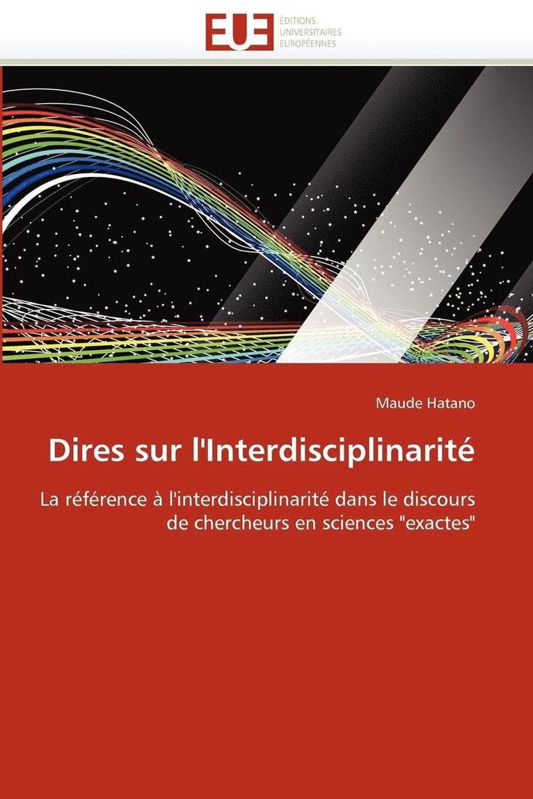 Dires Sur l''interdisciplinarit  1