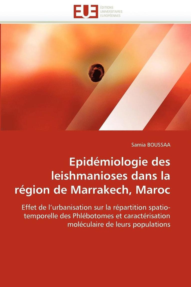 Epid miologie Des Leishmanioses Dans La R gion de Marrakech, Maroc 1