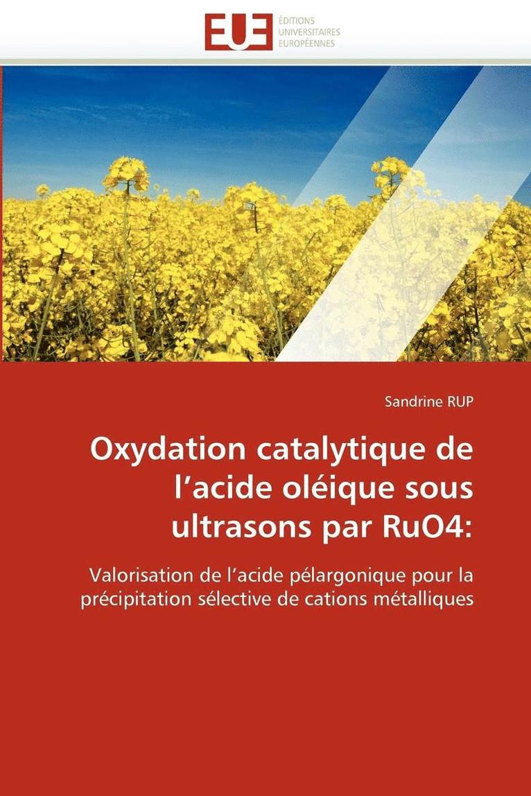 Oxydation Catalytique de L Acide Ol ique Sous Ultrasons Par Ruo4 1