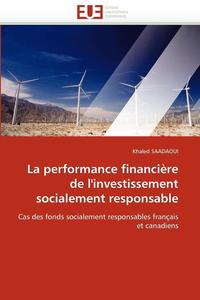 bokomslag performance financière de l''investissement socialement responsable