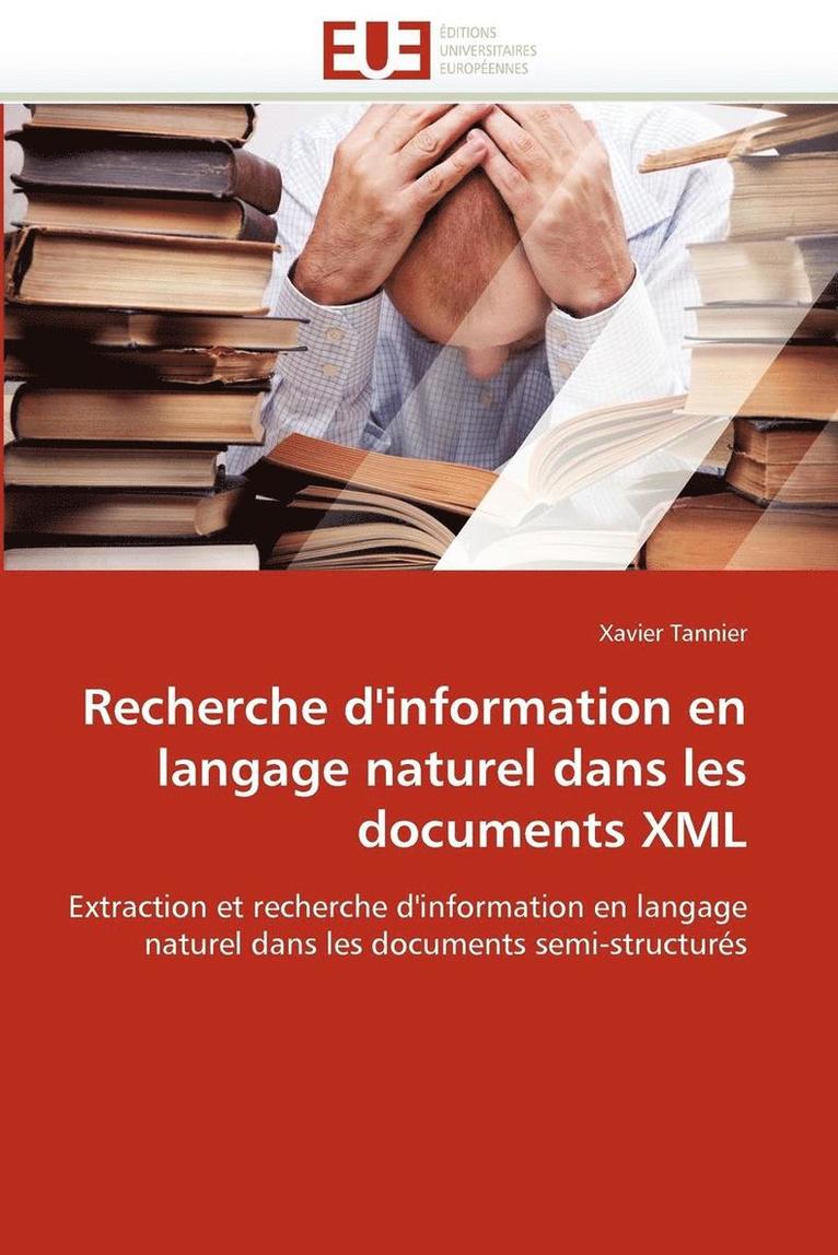 Recherche d'Information En Langage Naturel Dans Les Documents XML 1