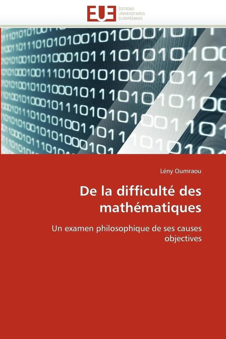 de la Difficult  Des Math matiques 1