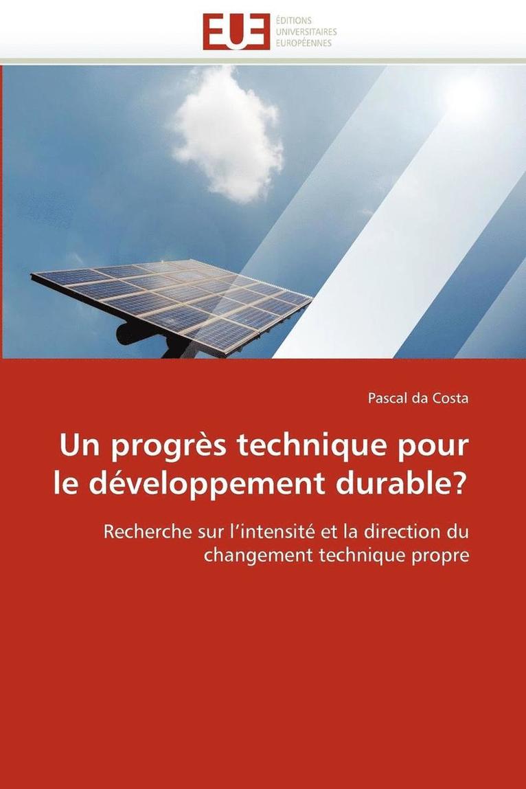 Da Costa-P, DA COSTA-P, Pascal Da Costa - Un Progr�s Technique Pour Le D�veloppement Durable?, Häftad