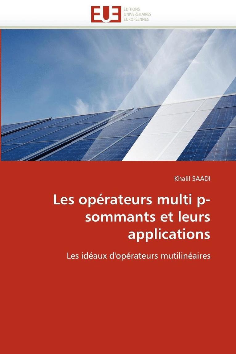 Les Op rateurs Multi P-Sommants Et Leurs Applications 1