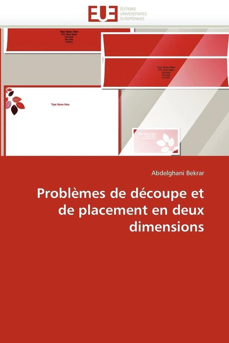 Probl mes de D coupe Et de Placement En Deux Dimensions 1