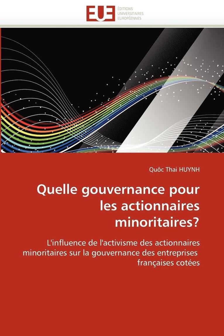 Quelle Gouvernance Pour Les Actionnaires Minoritaires? 1