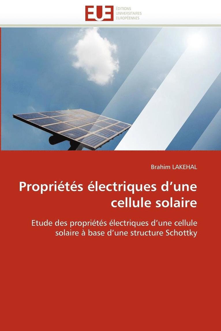 Propri t s  lectriques d''une Cellule Solaire 1