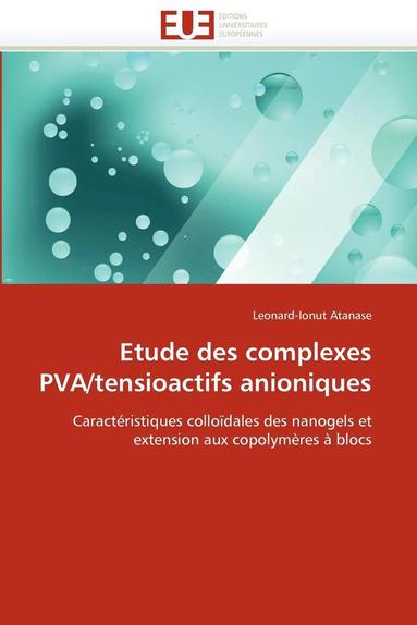 bokomslag Etude Des Complexes Pva/Tensioactifs Anioniques