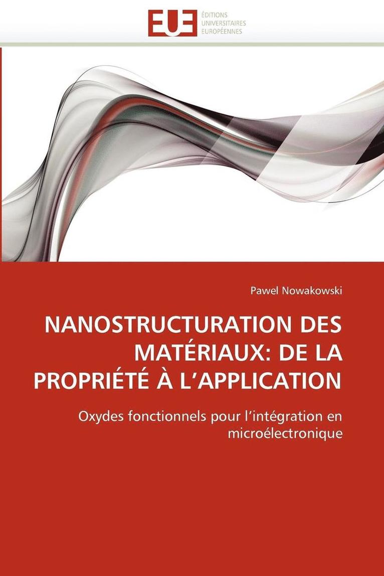 Nanostructuration Des Mat riaux 1
