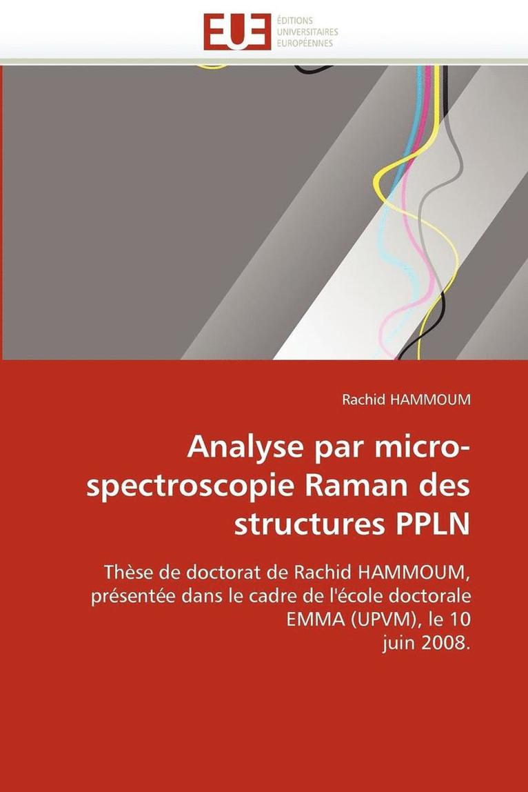 Analyse Par Micro-Spectroscopie Raman Des Structures Ppln 1