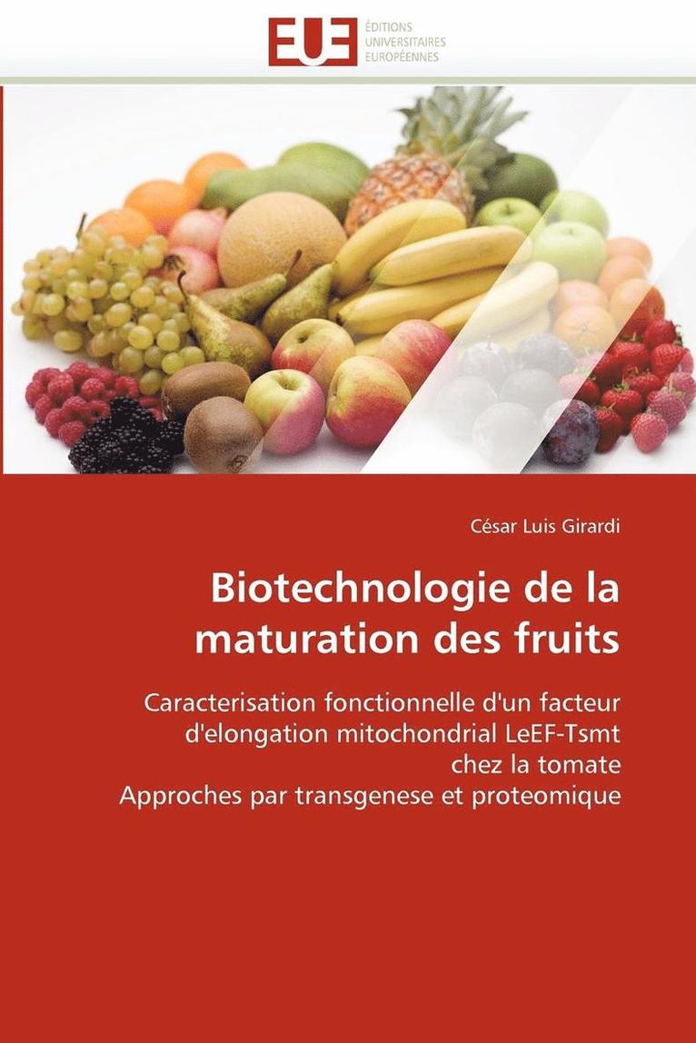 Biotechnologie de la Maturation Des Fruits 1