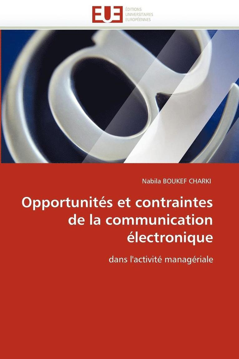 Opportunit s Et Contraintes de la Communication  lectronique 1