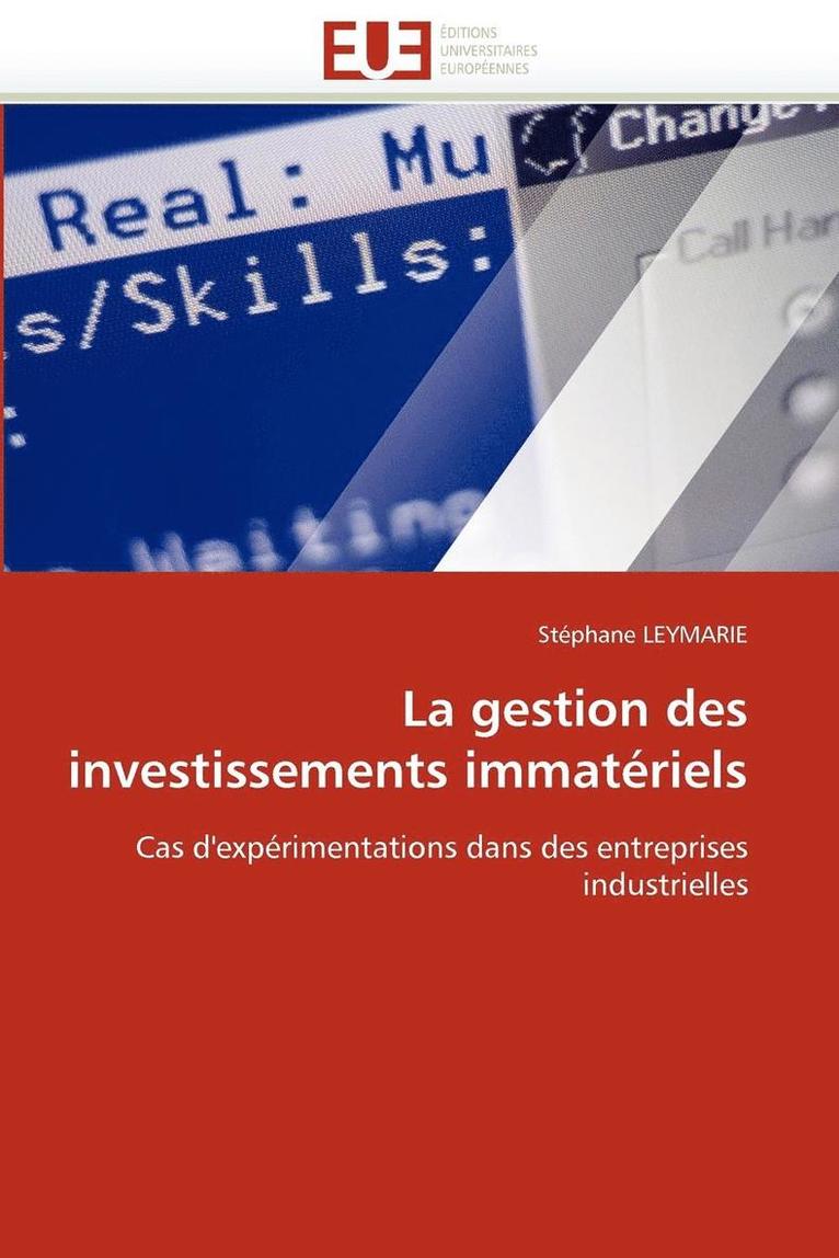 La Gestion Des Investissements Immat riels 1