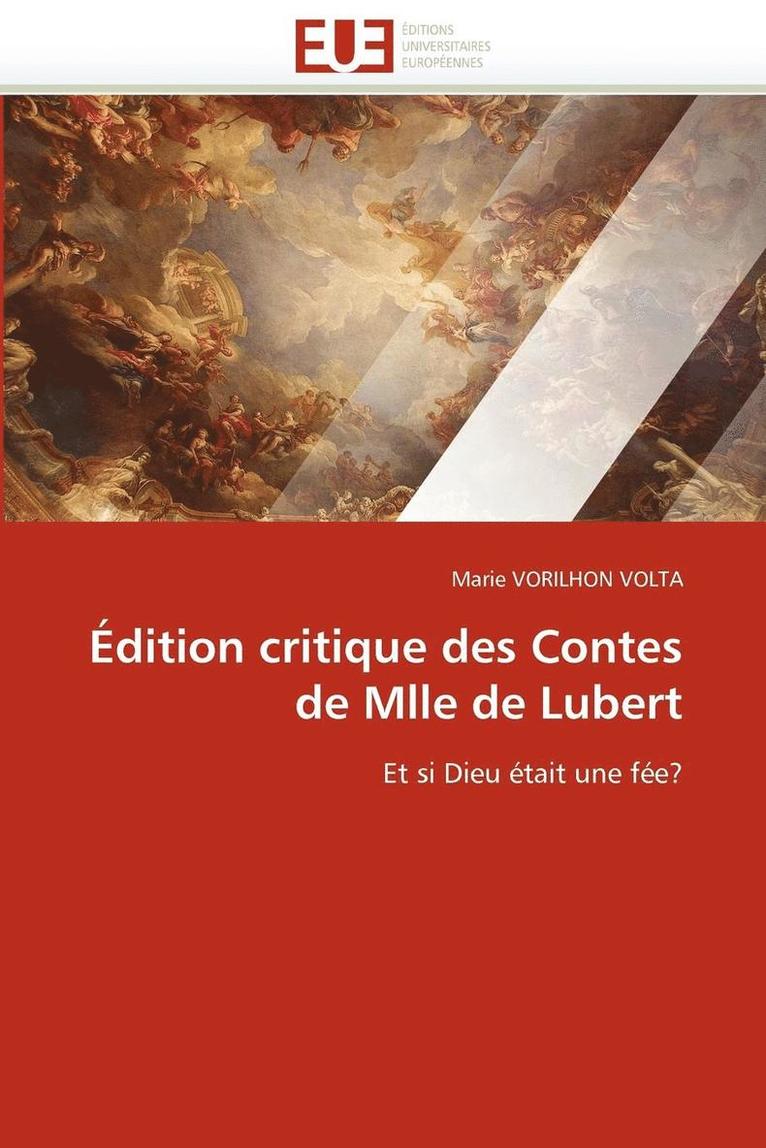  dition Critique Des Contes de Mlle de Lubert 1