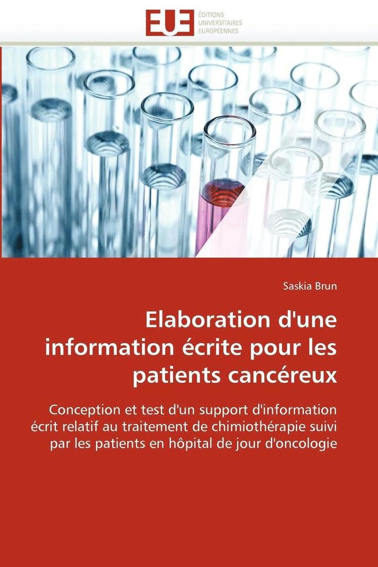 Elaboration d''une Information  crite Pour Les Patients Canc reux 1