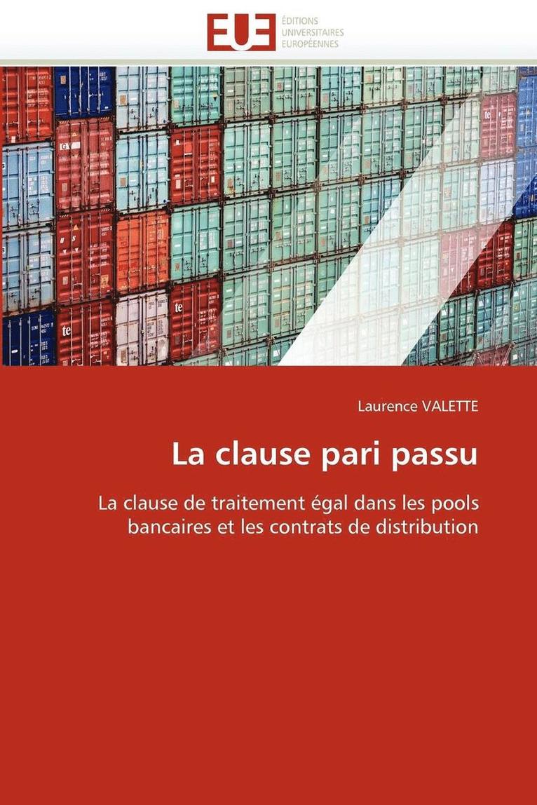 Valette-L, VALETTE-L, Laurence Valette - Clause Pari Passu, Häftad