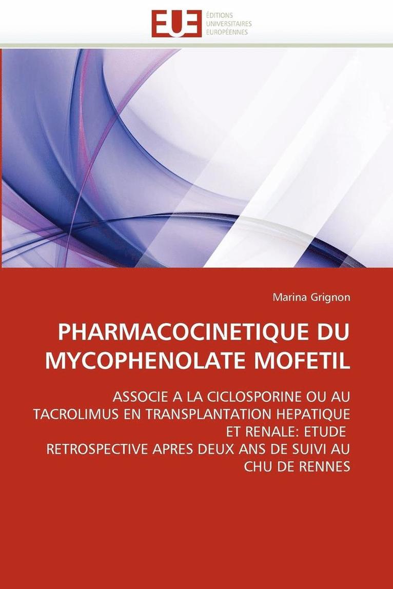 Pharmacocinetique Du Mycophenolate Mofetil 1